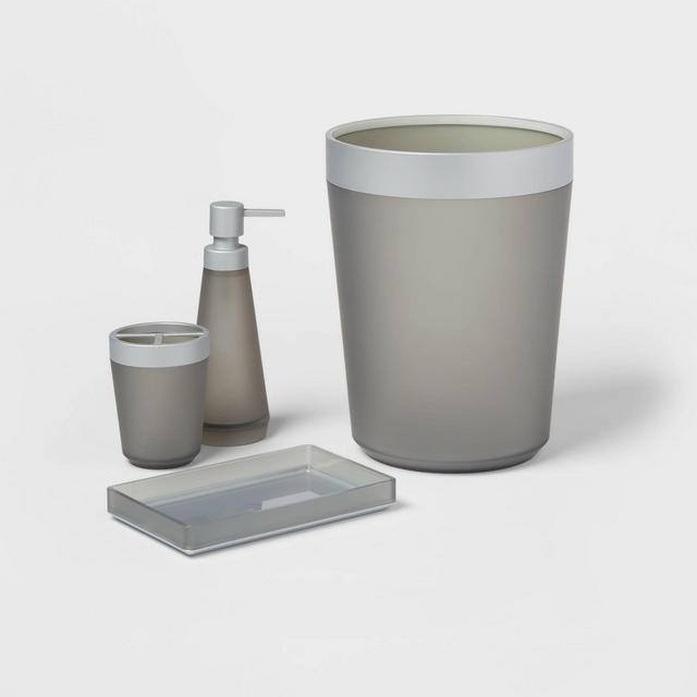 4pc Bath Coordinate Set Gray - Room Essentials™