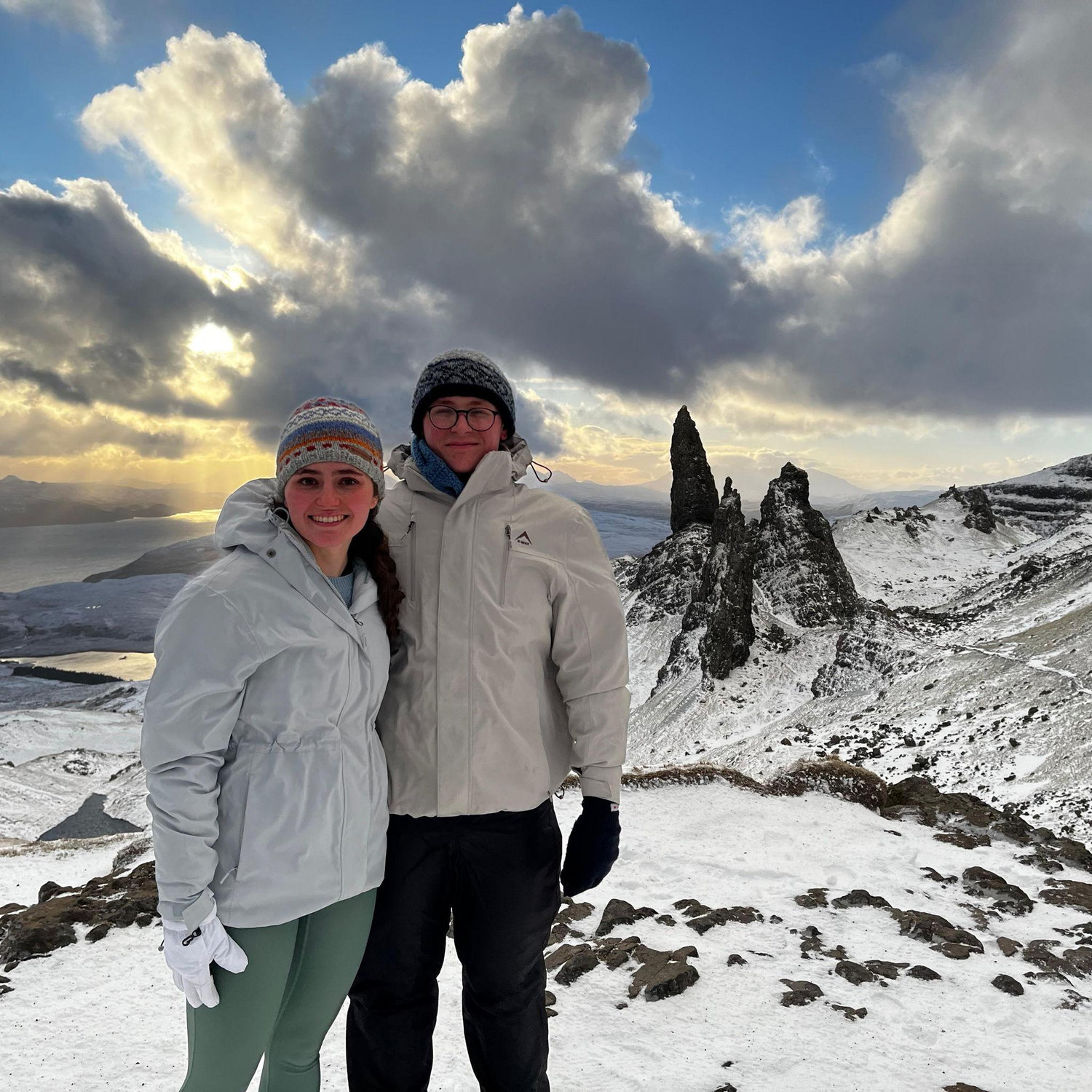 We hiked up to the Old Man of Storr. Rohan promised me it was only a 10-minute hike after I said I desperately needed the bathroom...