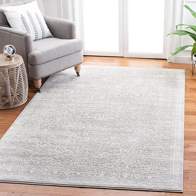 Safavieh Princeton Collection PRN712G Vintage Distressed Area Rug, 5'1" x 7'6", Grey / Beige