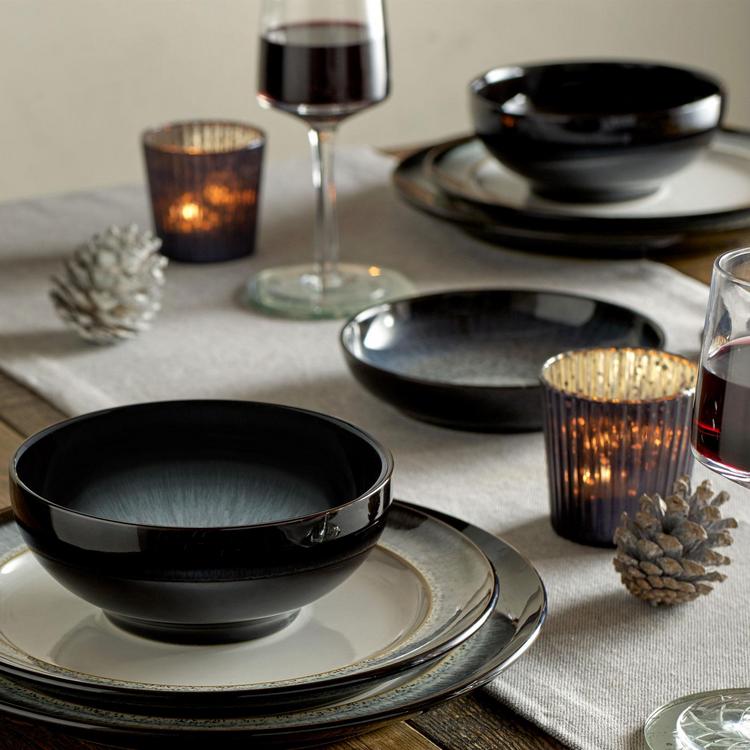 Denby, Halo Rim 4-Piece Place Setting, Service for Zola