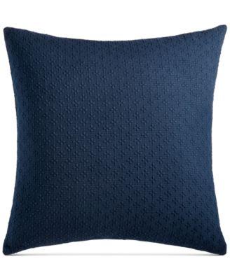 Charter Club - Diamond Dot Cotton 300-Thread Count 18 x 18 Decorative Pillow, Created for Macy's