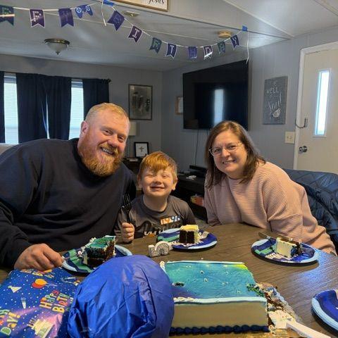Celebrating Oliver's birthday