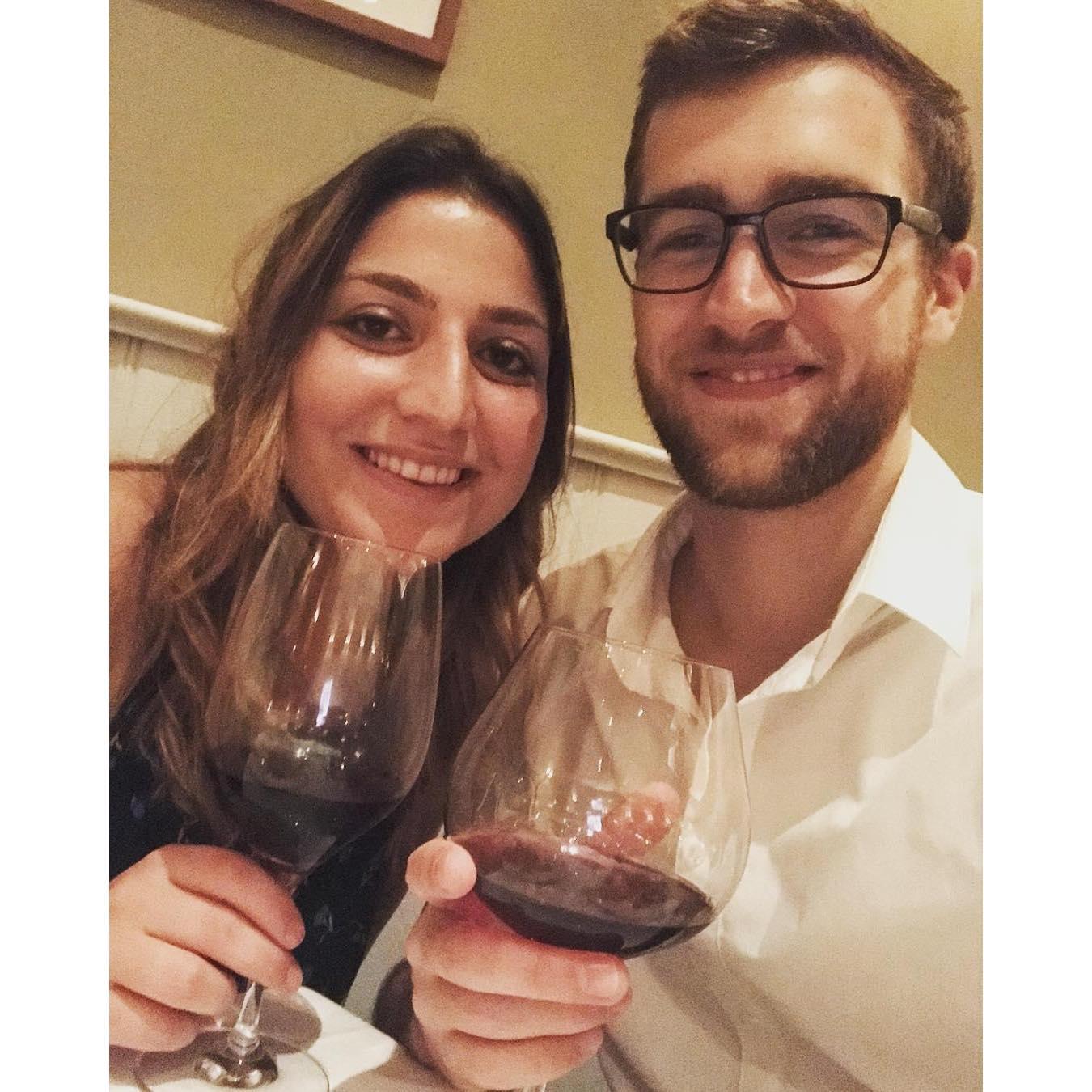 John's first birthday dinner with Alex