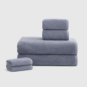 Turkish Ribbed Quick Dry Bath Sheet Bundle (Mineral)