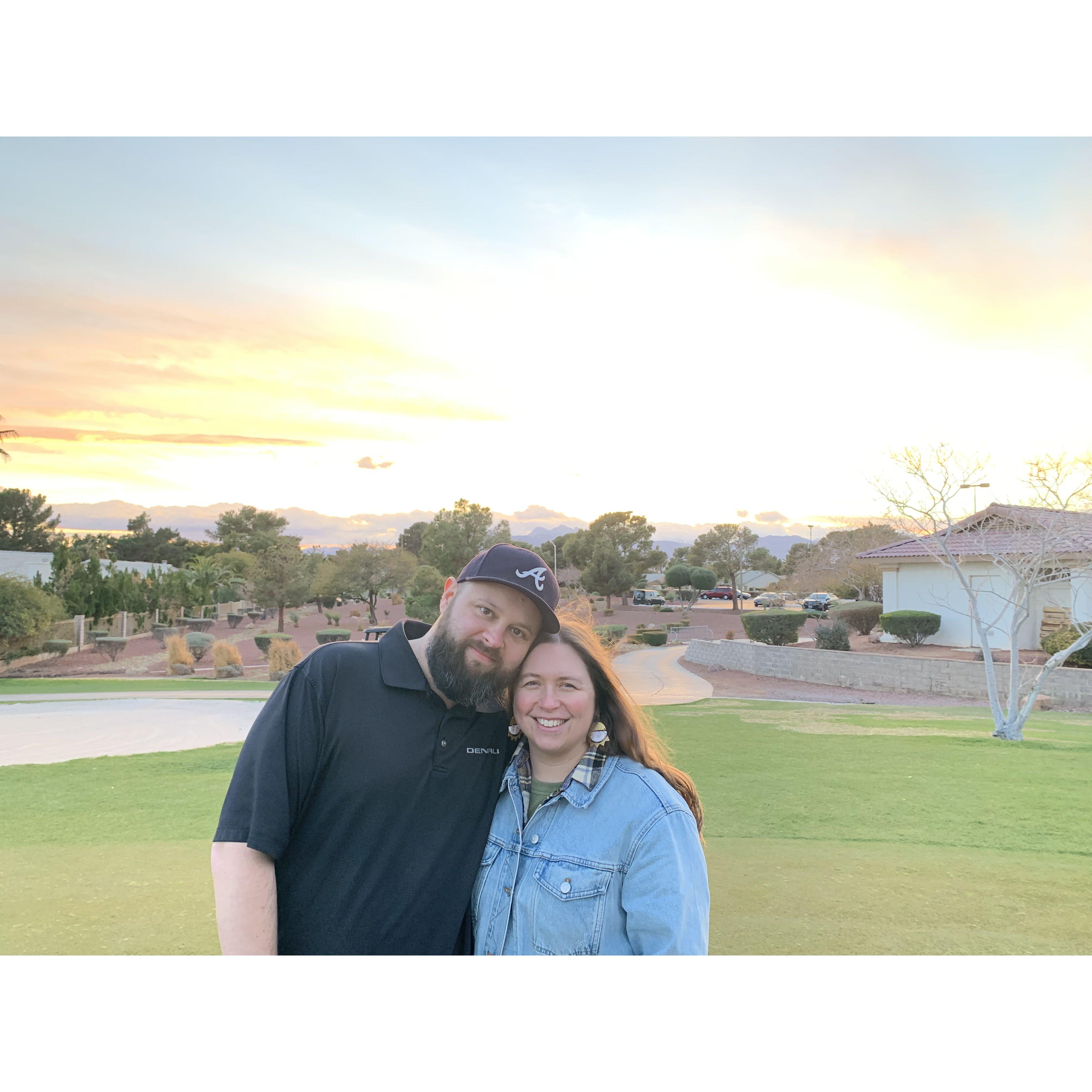 On the golf course in Las Vegas!