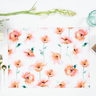 Pink Poppies Placemat, Set of 4