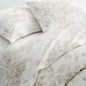 Garnet Hill Signature Toile Floral Flannel Sham (Linen Toile)