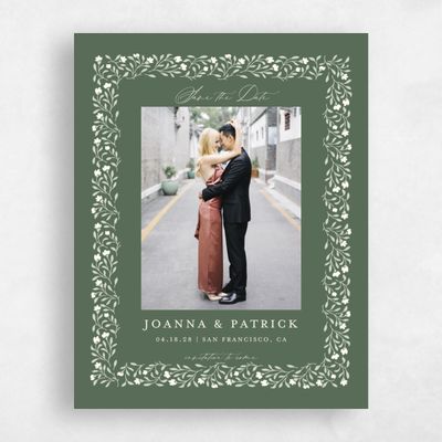 Grayed Hunter, Green Wedding Save the Date - Sabine Photo