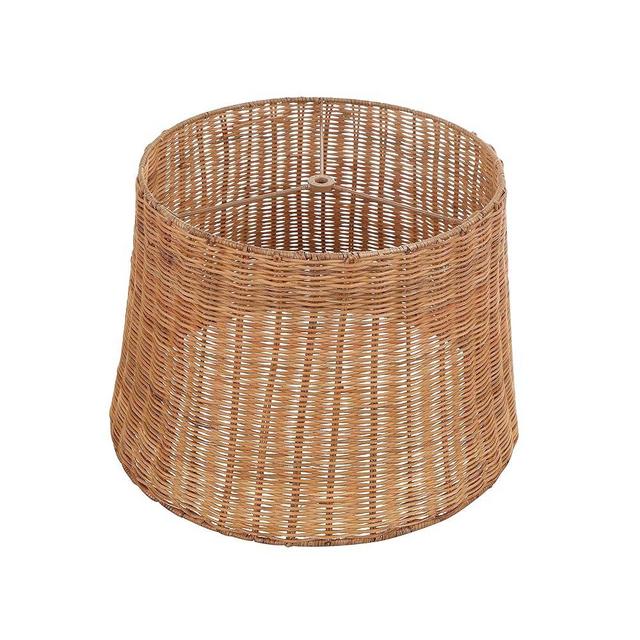 Aspen Creative 32993, Empire Spider Lamp Shade, Natural Rattan, 13" Top x 16" Bottom x 11" Slant Height