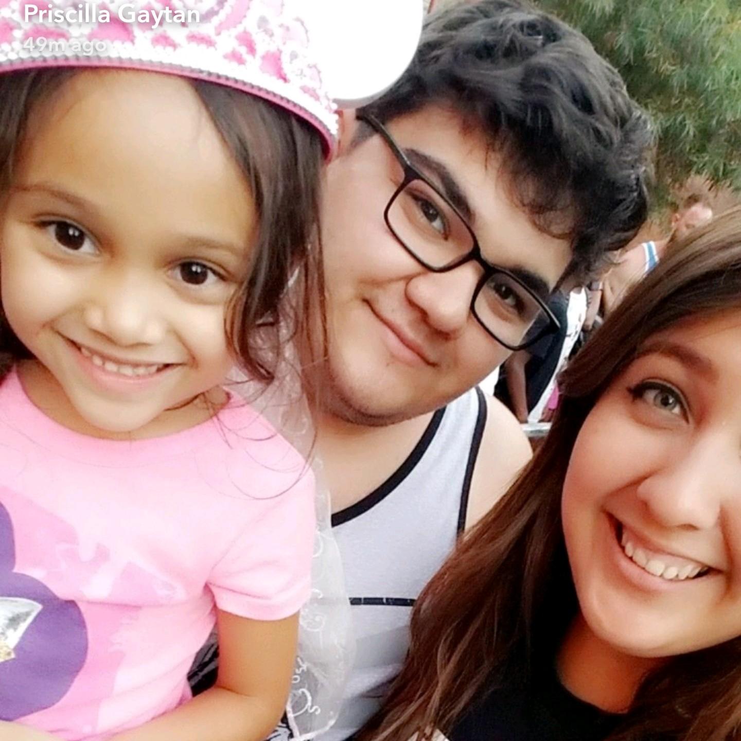 Flower girl Autumn, best man Dylan, bridesmaid Priscilla.