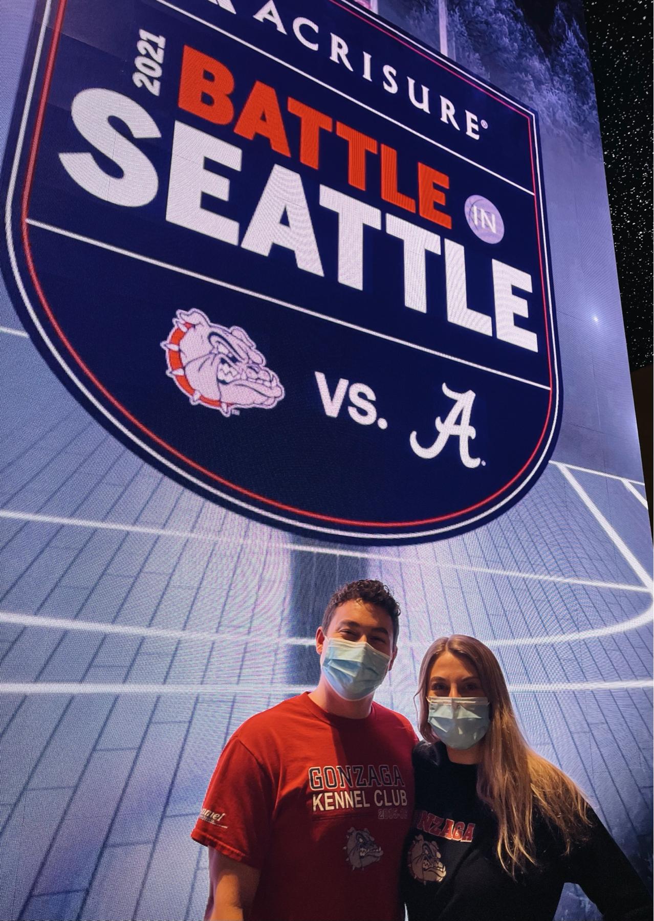 A momentous moment in our relationship, Mason took Taylor to her 1st Gonzaga basketball game (2021)