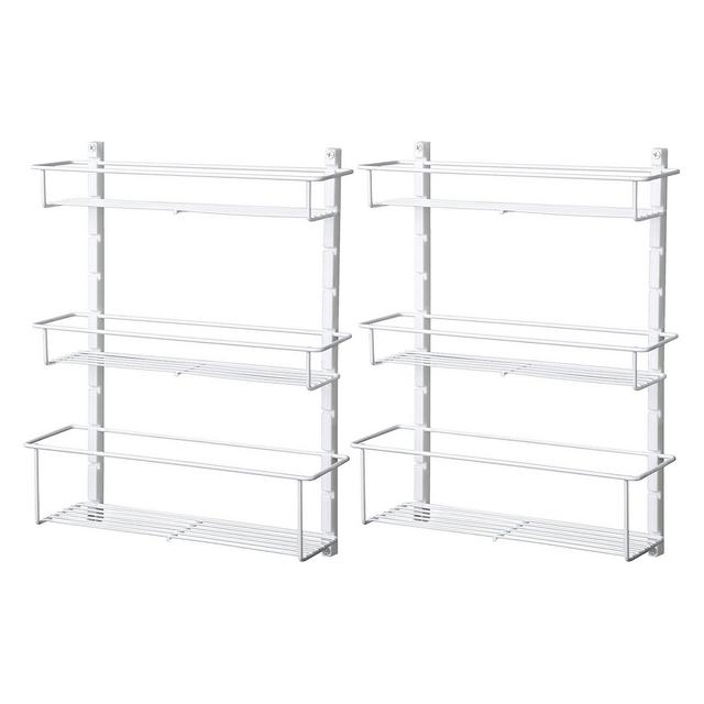 ClosetMaid Adjustable 3 Shelf Spice Rack Organizer Kitchen Pantry Storage for Cabinet Door or Wall Mount with Metal Shelves, White