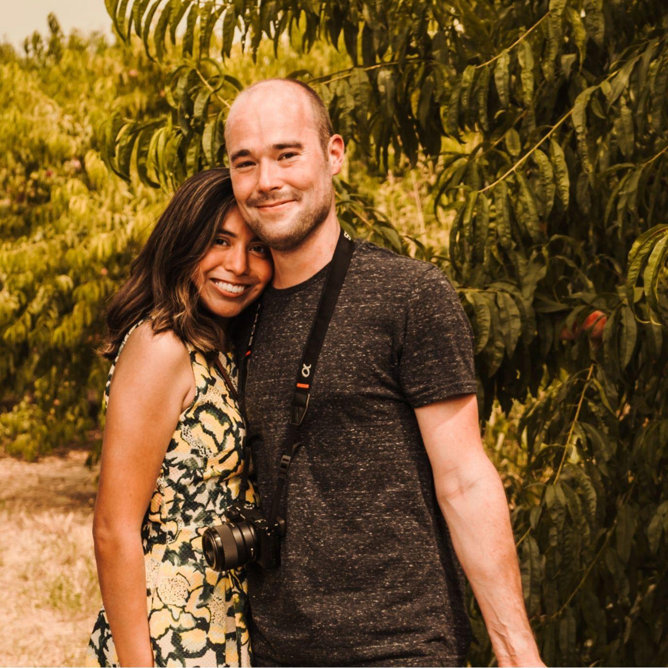 Our first photo together as a couple.