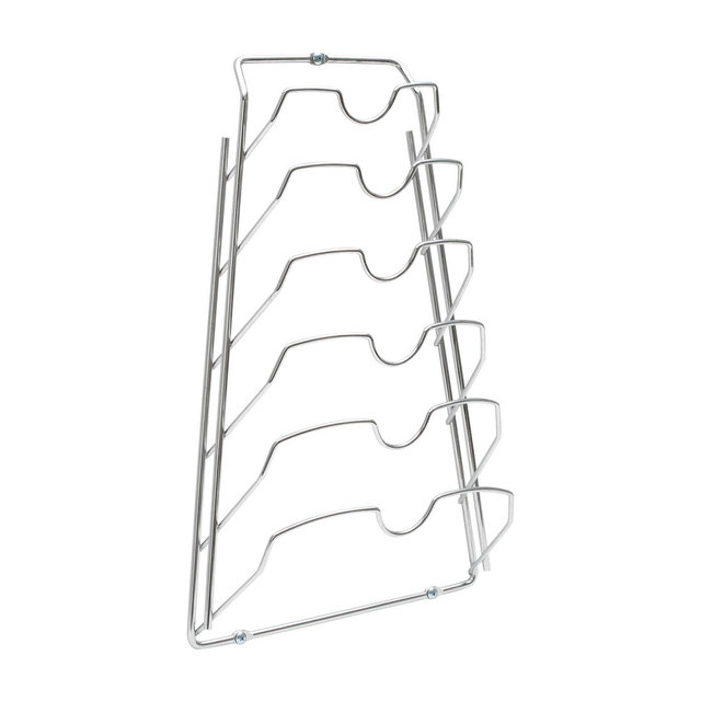 Organize It All Lid Rack Holder: Steel Kitchen Rack, Under Cabinet Mount, Silver, 15.75" H x 18.11" D x 12.01" W