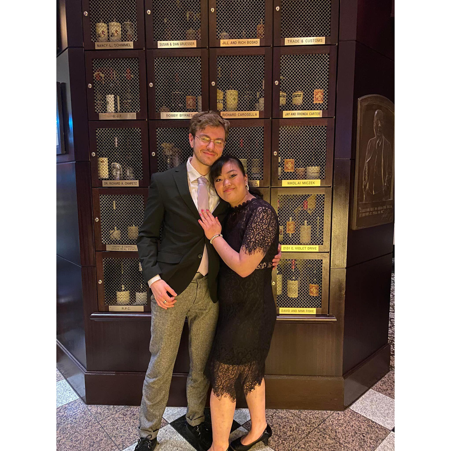 The Capital Grille in Chicago. Our first fancy dinner together.