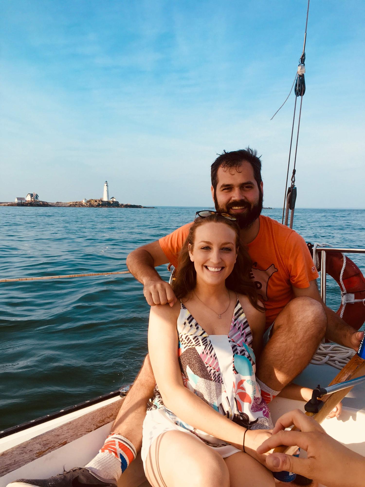 Sailing in the Boston harbor, summer of 2018