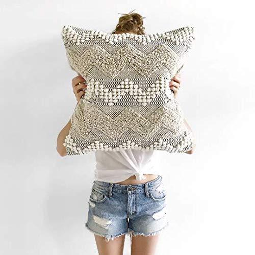 CASA BOHO Throw Pillow Cover 20x20 Boho Pillow Bohemian Throw Pillows Boho Room Decor Farmhouse Decor Bed Throw Pillows for Couch Decorative Pillow Covers Boho Decor Boho Bedding Modern Boho Pillows