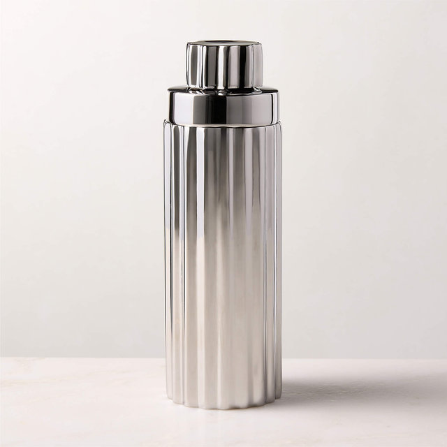 Stainless Steel Fluted Cocktail Shaker by Kay Fisker