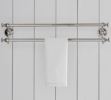 Linen Hemstitch Guest Towels, Set of 2, White