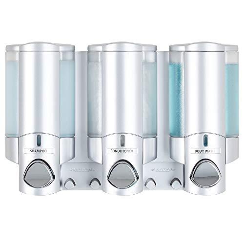 Better Living Products 76335-1 Aviva Three Chamber Dispenser, Satin Silver