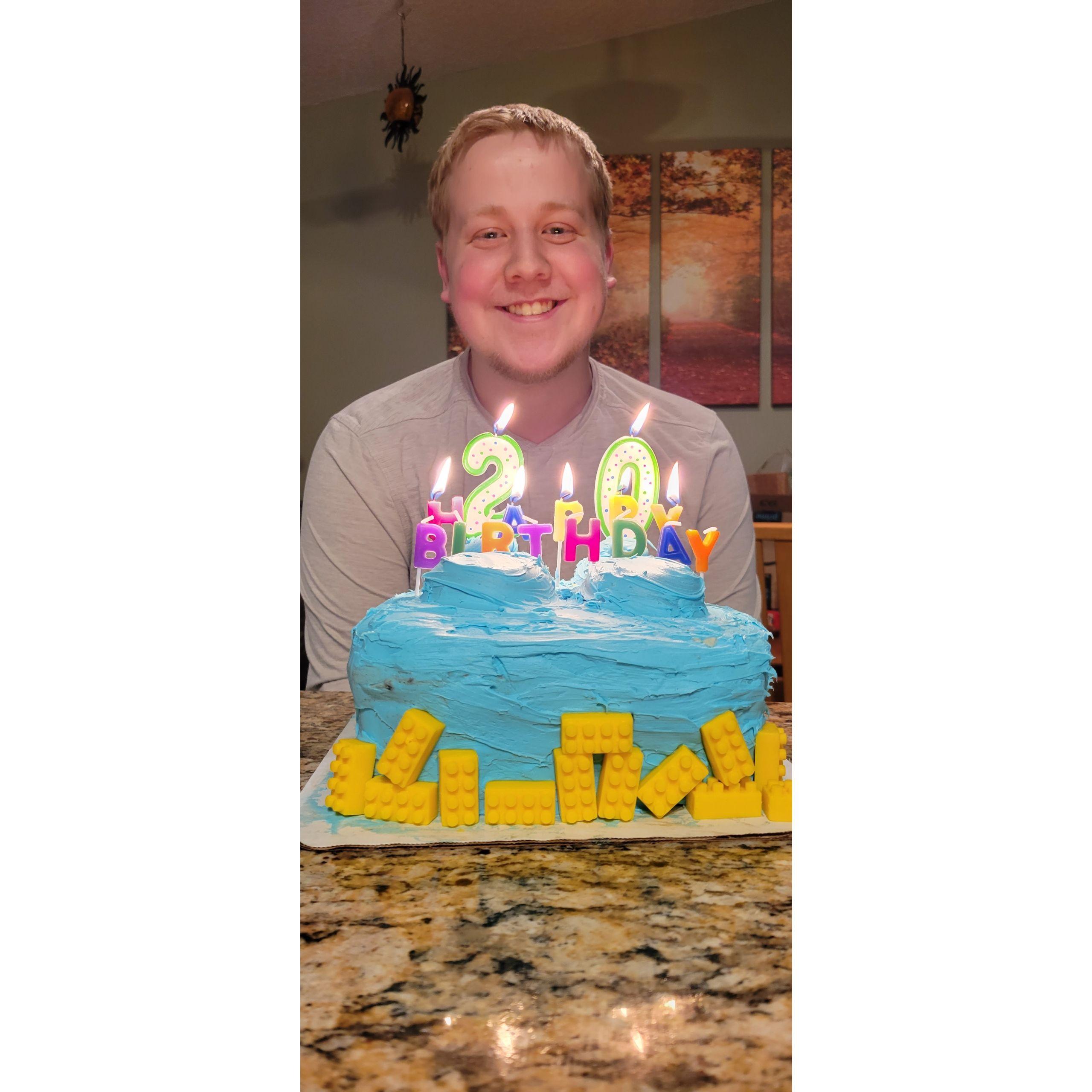 The first cake I made him!