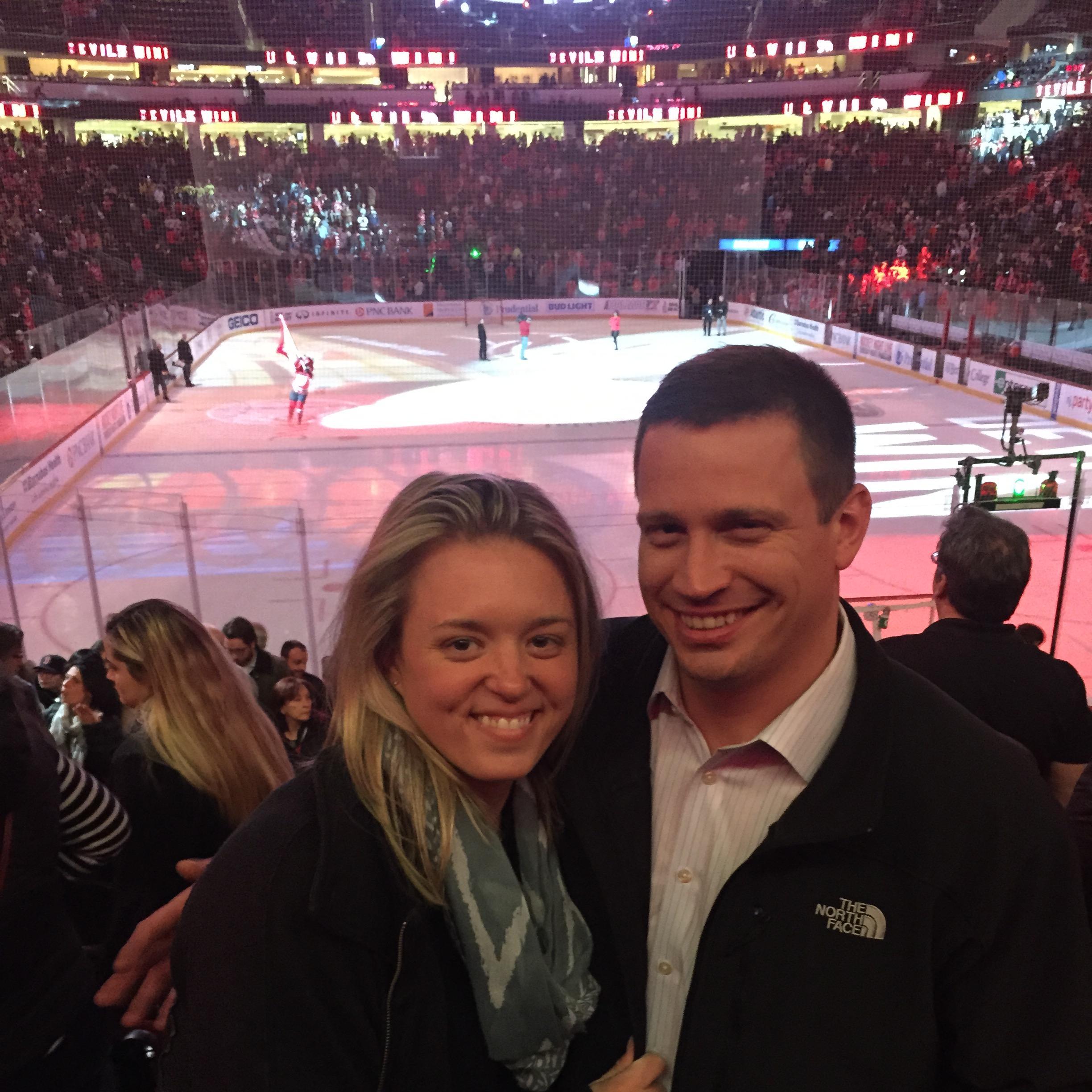 Sarah's first professional hockey game!