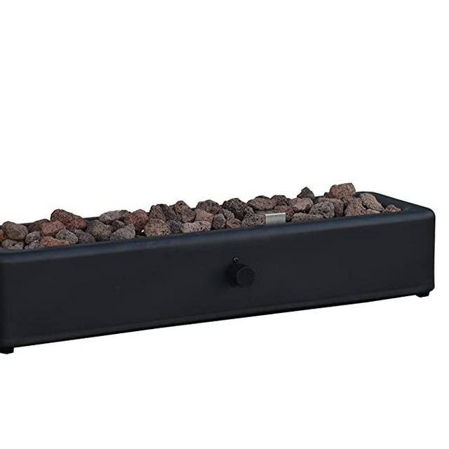 Bond Manufacturing 52010 Mara 22" 33,000 BTU Umbrella Hole Tabletop Gas Firebowl, Black