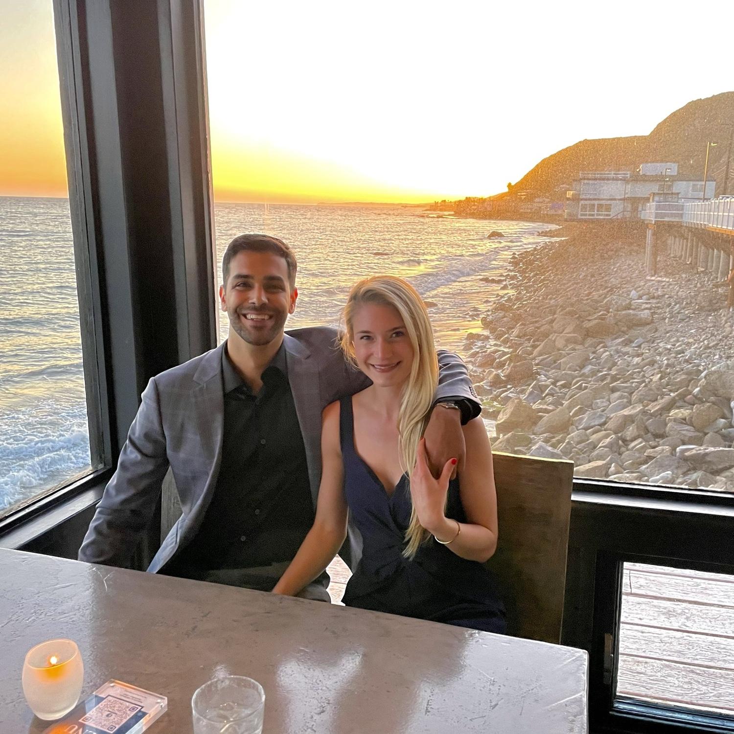 Our first anniversary in Malibu