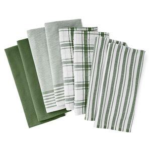 Member's Mark Plaid Leno 8 Piece Kitchen Towel Set, Forest Myrtle