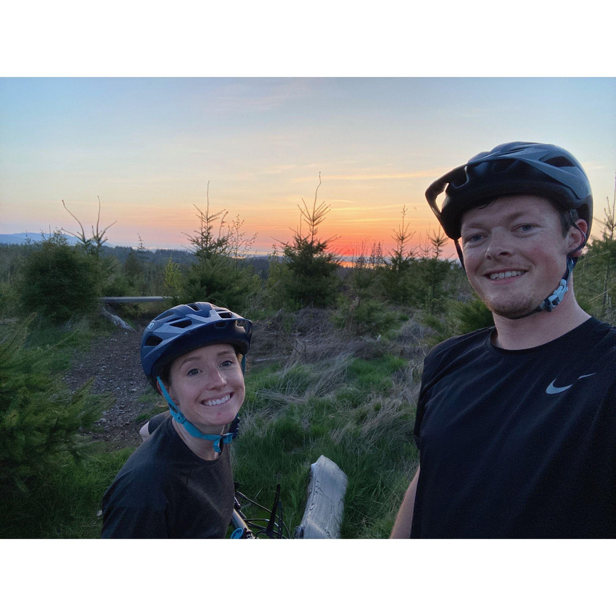 Sunset bike rides near home