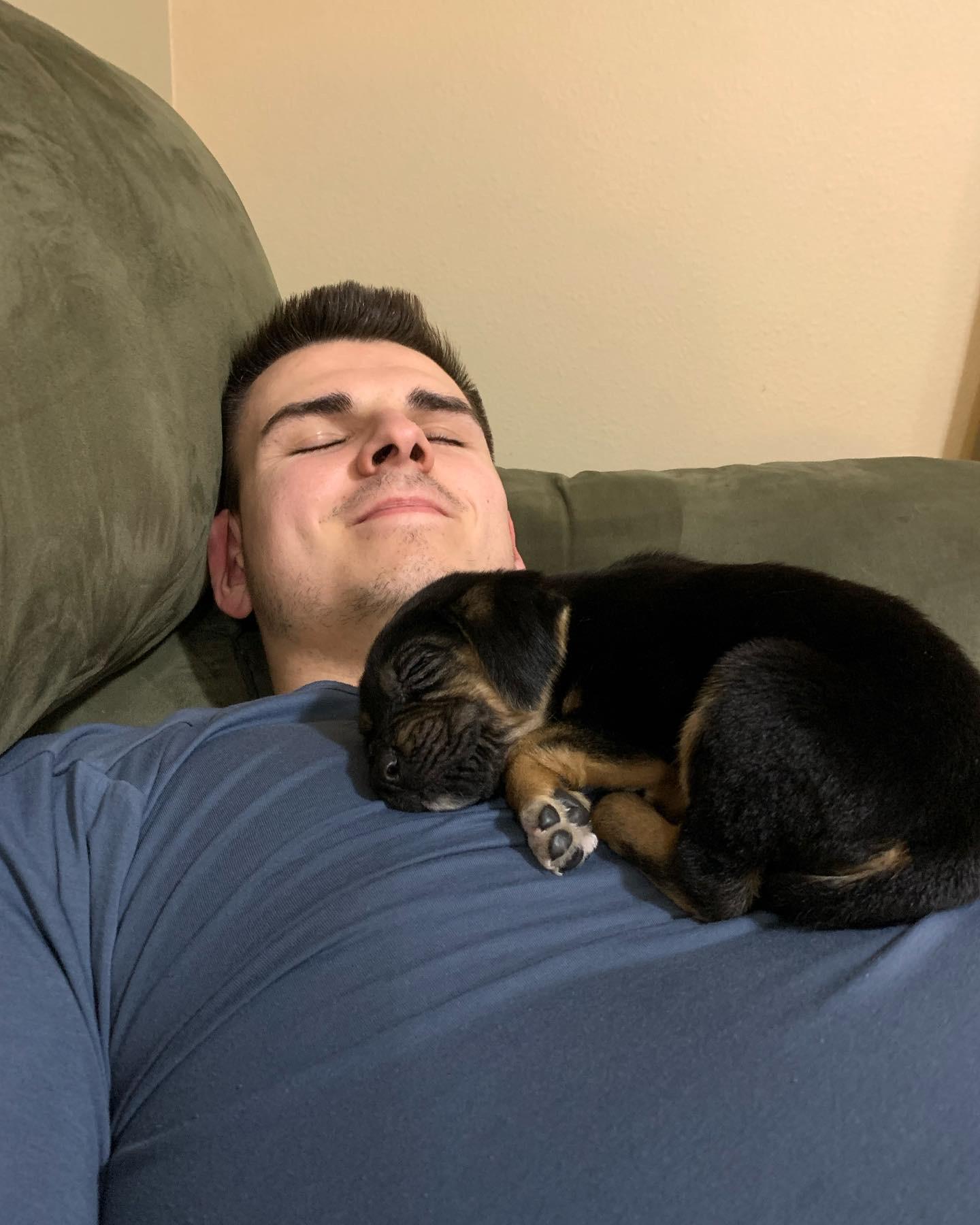 First Family Christmas (Schaefer side)! Getting some puppy love!