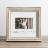 Mr. and Mrs. - Wooden Picture Frame