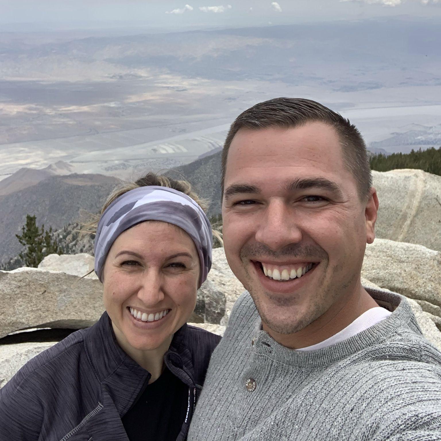 At the peak of San Jacinto after we hiked it