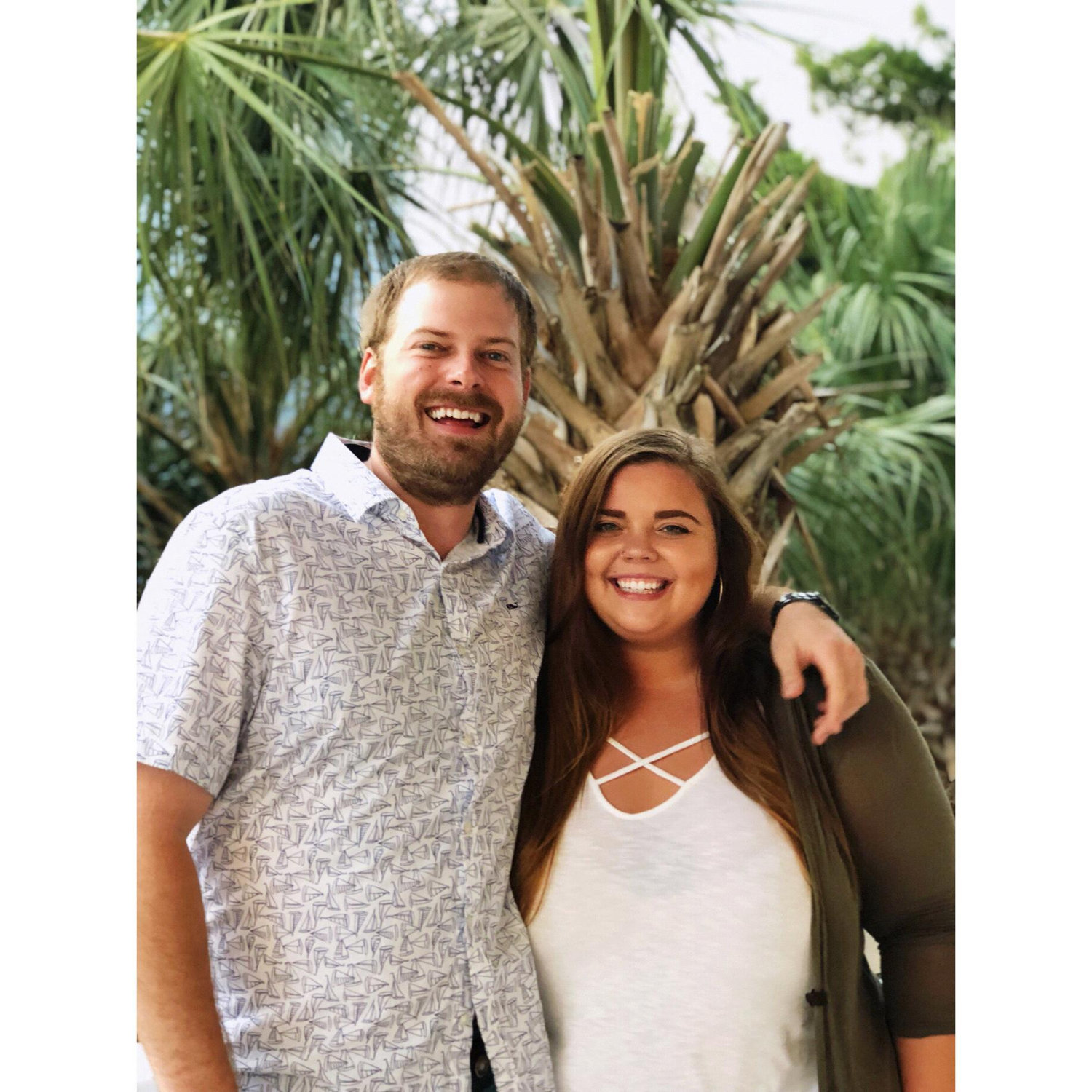 Being a cute couple at Morgan’s Graduation party in 2018