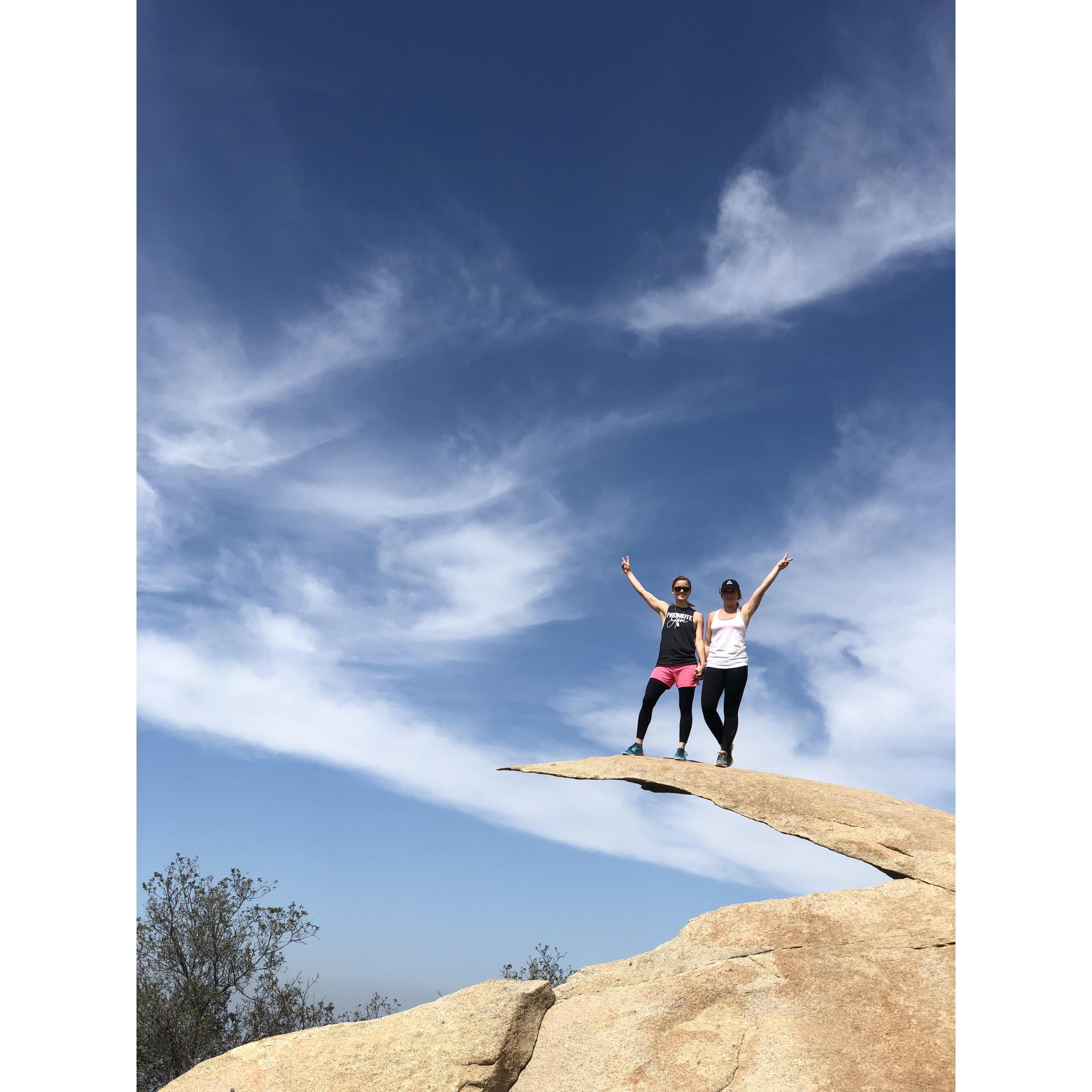 Us on top of Potato Chip Rock in San Diego, CA!