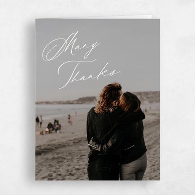 Beige Wedding Thank You - Mesilla Photo