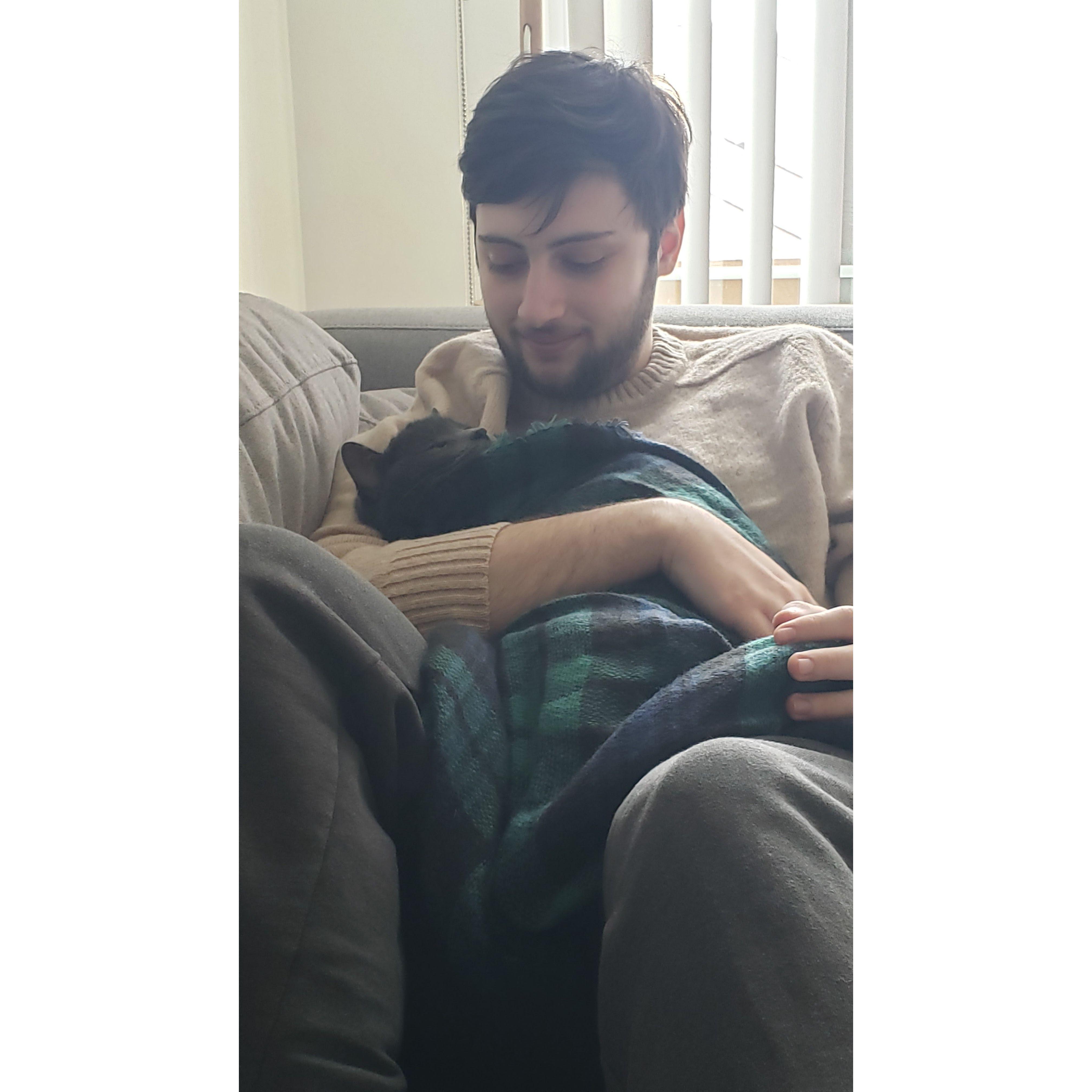 Spending time with our new cat, Goose November 2020