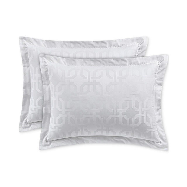 Hotel Collection Fresco Jacquard 525-Thread Count Egyptian Cotton 2-Pc. European Sham Set, Exclusively at Macy’s