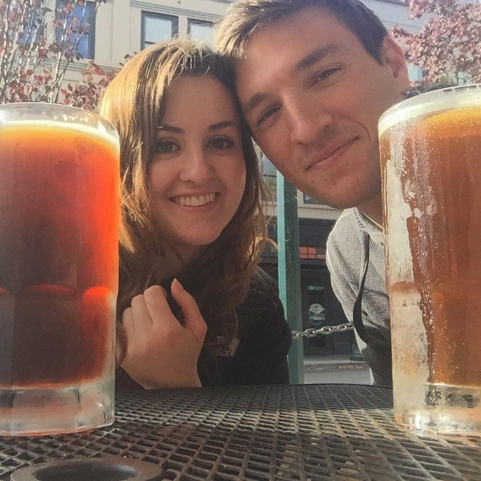 David introducing me to Sandpoint, ID in 2015 shortly after starting to date (Moose Mugs at the Moose)
