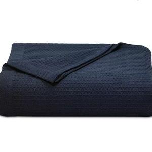 Nautica Baird Cotton Dobby Blanket - Full/Queen & Navy