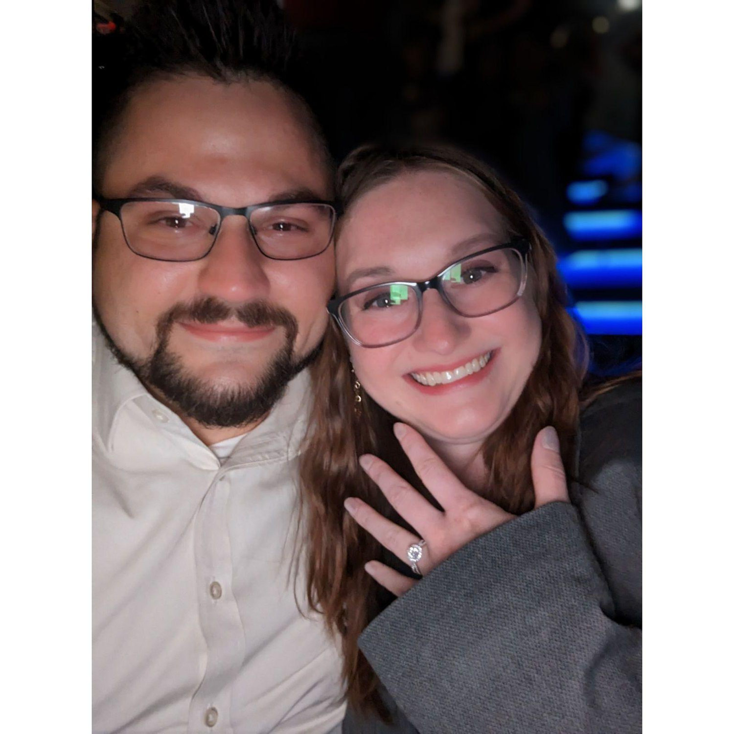 The night we got engaged.