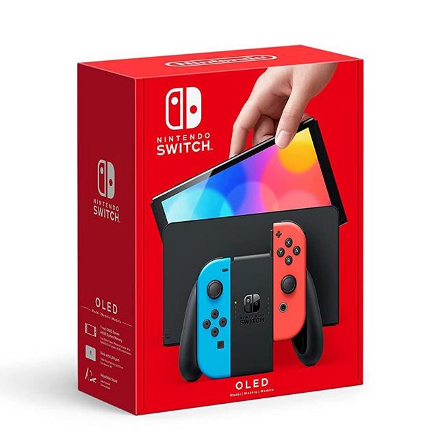 Nintendo Switch – OLED Model w/ Neon Red & Neon Blue Joy-Con
