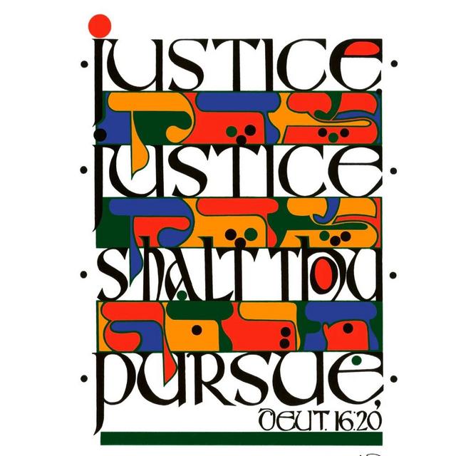 Pursue Justice Print by Mordechai Rosenstein