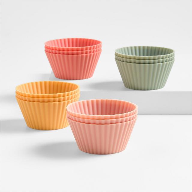 Multicolor Silicone Baking Cups, Set of 12