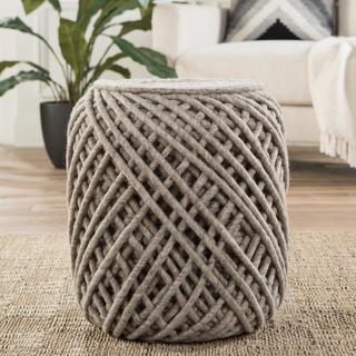 Woven Wool Pouf