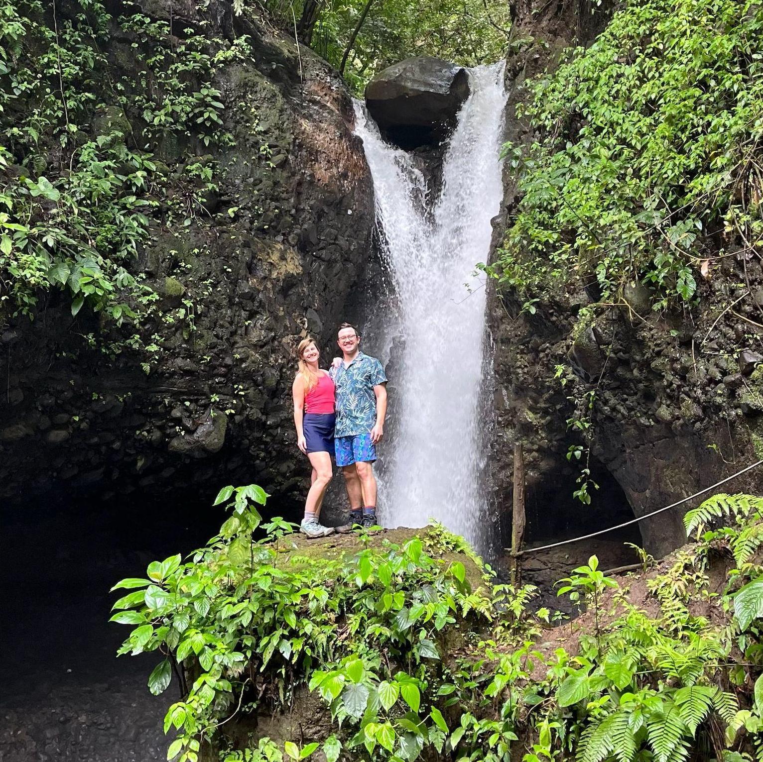 Seeing this waterfall in Costa Rica was worth the 500 steps we climbed.