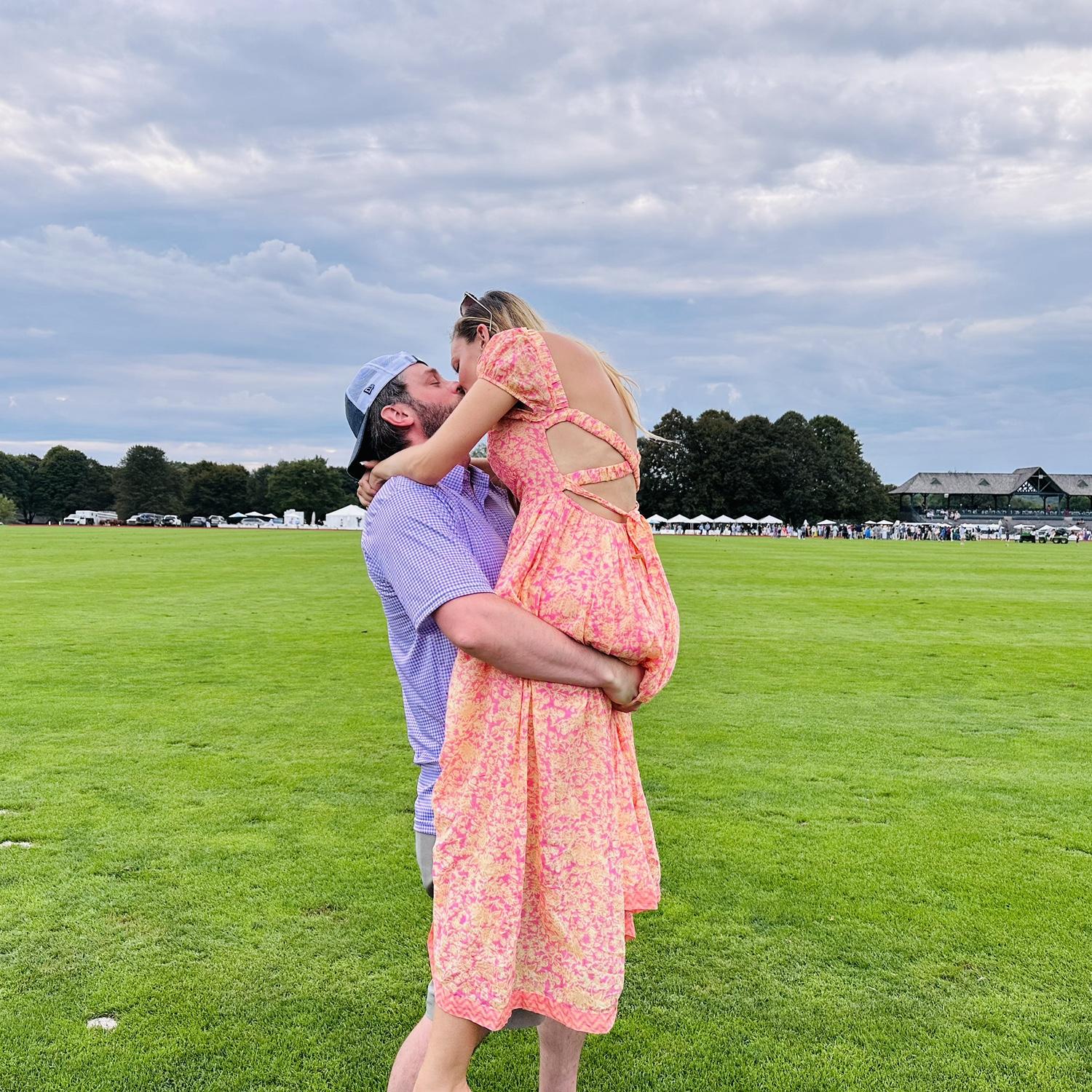 Horsing around together at polo. We were the real winners of the match!