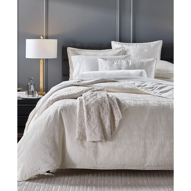 Hotel Collection Cresca Solid 3-Pc. Comforter Set, Full/Queen, Macy's Exclusive