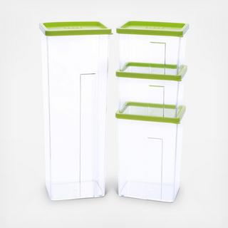 StackSmart 9-Piece Stackable Food Storage Container Set with Pour Spout Lid