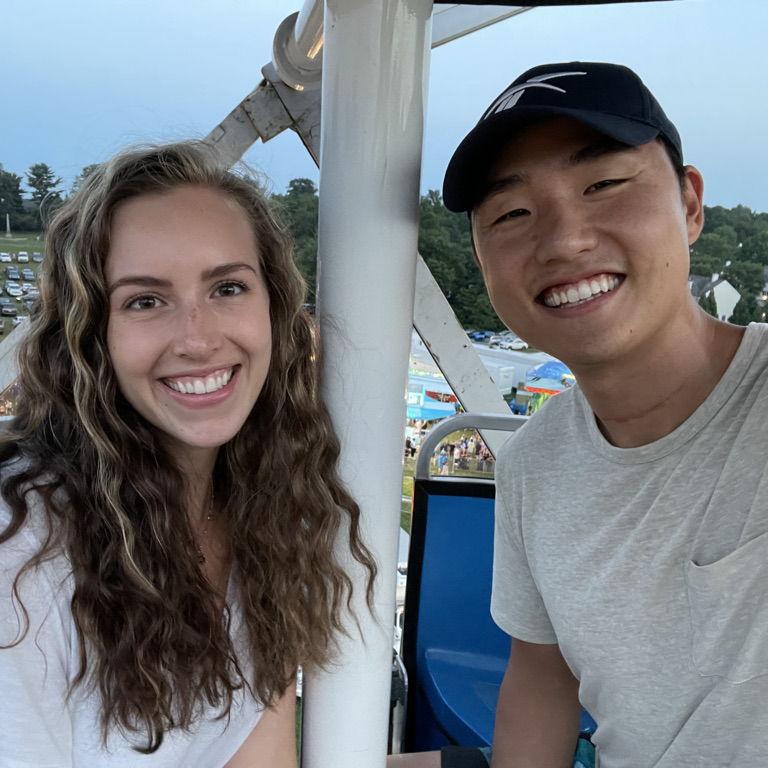 At a local carnival. Neither of us remember what prompted this trip or where this even was but it was a great day.